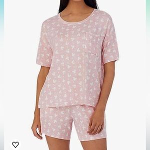 Disney Women's Short Pajama Set with Pockets - Colors - Size M pink